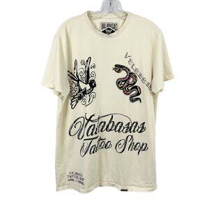 Valabasas Tattoo Shop Stay Strong Snake Studded Crewneck Tee Y2K AOP Size Medium